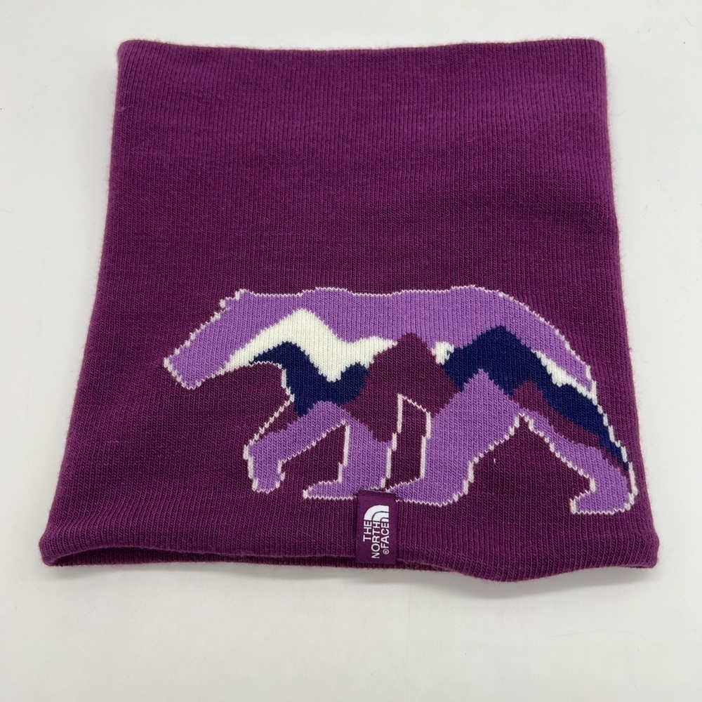 THE NORTH FACE PURPLE POLAR BEAR NECK WARMER SIZE YOUTH MEDIUM